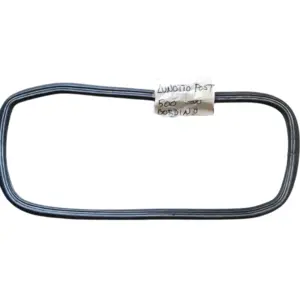 Guarnizione lunotto con profilo inserto cromato per FIAT 500 dal 1957 al 1976.